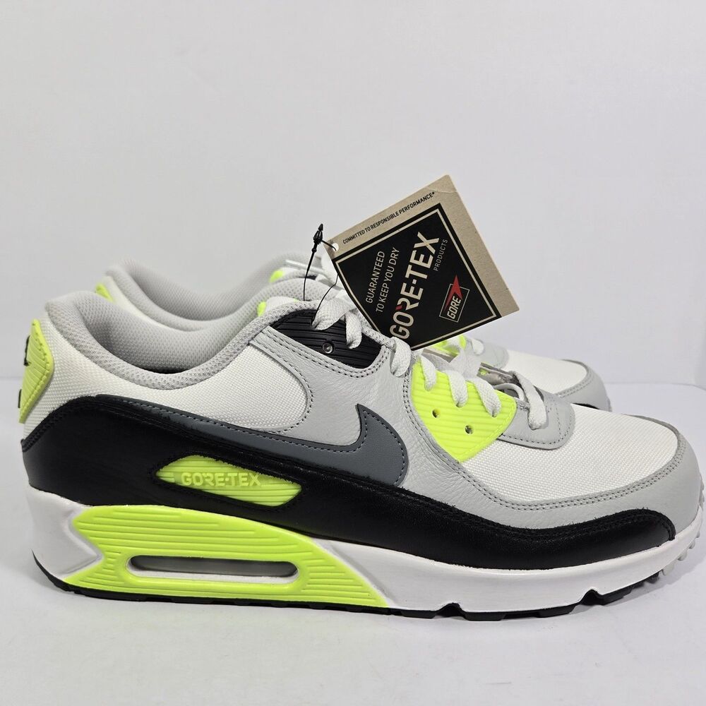 Nike Air Max 90 GTX Gore-Tex 'Volt' White Mens Size US 12.5 Sneakers Shoes New ✅